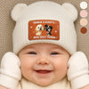 Custom Baby Beanie And Mittens Set - Personalized Baby Shower, Gender Reveal Gifts For New Moms, New Dads, New Parents, Dog Cat Lovers - Born To Be Loved