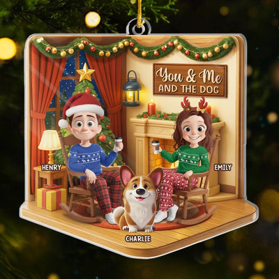 Custom Acrylic Ornament - Personalized Anniversary Christmas Wedding Gifts For Husband And Wife, Dog Cat Lovers - The Pawfect Little Family