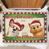 Custom Home Decor Decorative Mat - Personalized  Christmas Birthday Gifts For Dog Cat Lovers, Dog Dad And Mom, Cat Owners - Merry Chaos And Happy Paws