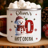 Custom Snowman Enamel Camping Mug - Personalized Christmas Birthday Gifts For Kids - Tiny Laughs Fill The Holiday Air