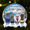 Custom Acrylic Ornament - Personalized Christmas Memorial Sympathy Gifts For Loss Of Mom, Dad - Love Remains Though You Are Gone