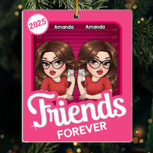 Custom Acrylic Ornament - Personalized Best Friend Christmas Birthday Gifts For Women, Besties, Sisters, BFF - Laughter Always Brings Us Closer