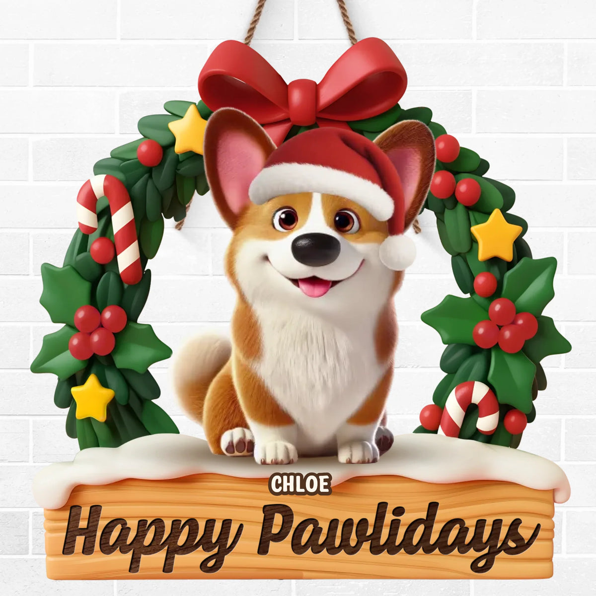 Custom Wood Sign - Personalized Christmas Birthday Gifts For Dog Cat Lovers, Dog Dad And Mom, Cat Owners - Merry Woofmas From Our Pack