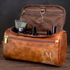 Custom Engraved Leather Toiletry Bag - Personalized Birthday Gifts For Dad, Brother, Grandpa, Husband - Built For Every Path