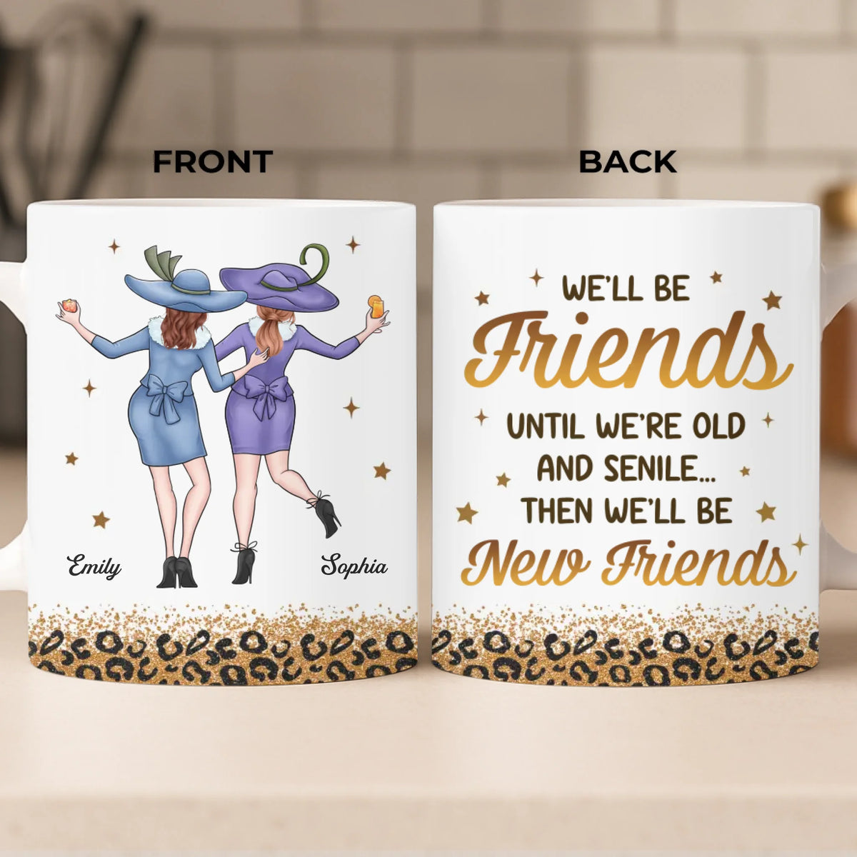 Custom Mug - Personalized Best Friend Birthday Gifts For Women, Besties, Sisters, BFF - You Make My World Loud