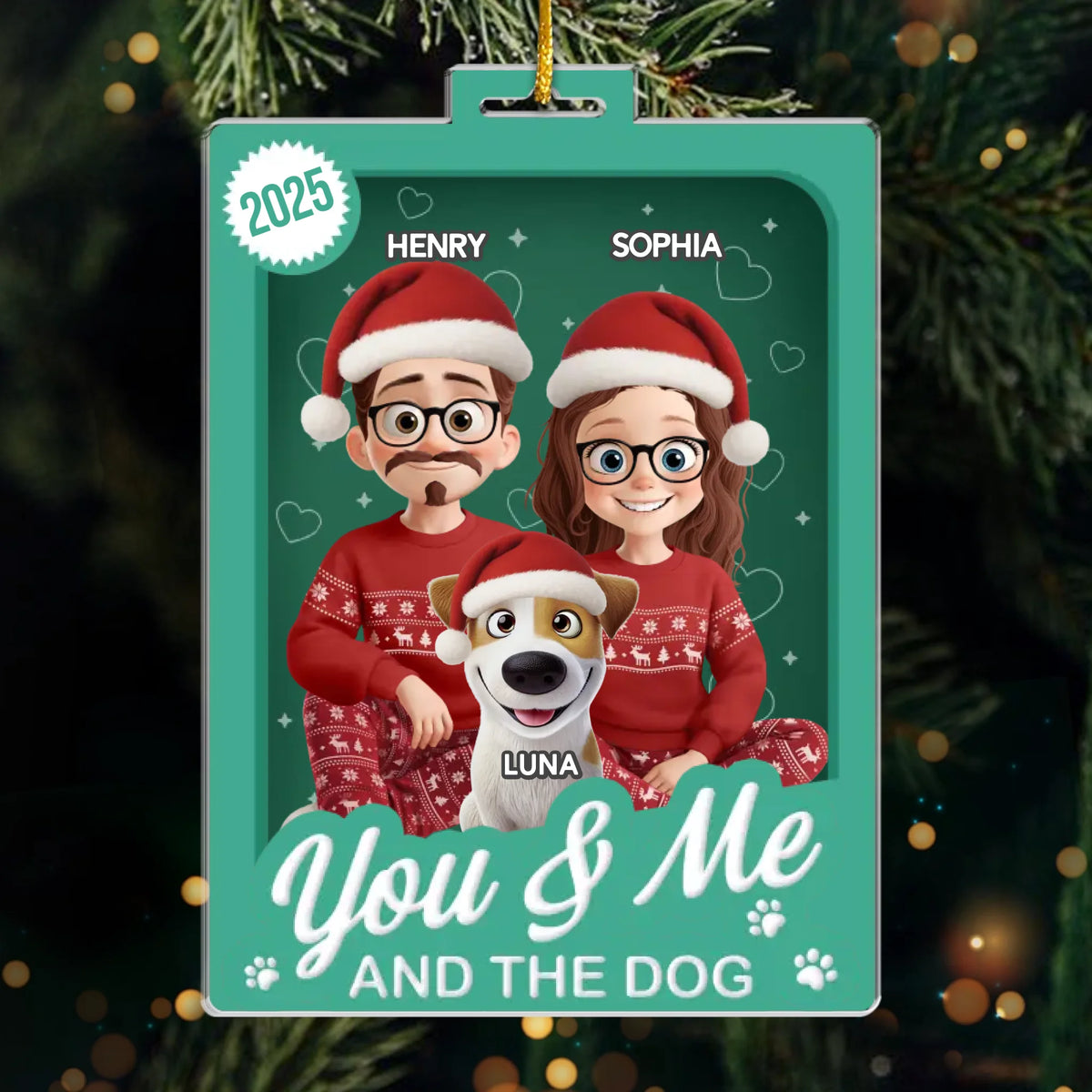 Custom Toy Box Acrylic Ornament - Personalized Anniversary Christmas Wedding Gifts For Husband And Wife, Dog Cat Lovers - Where Love Begins And Fur Never Ends