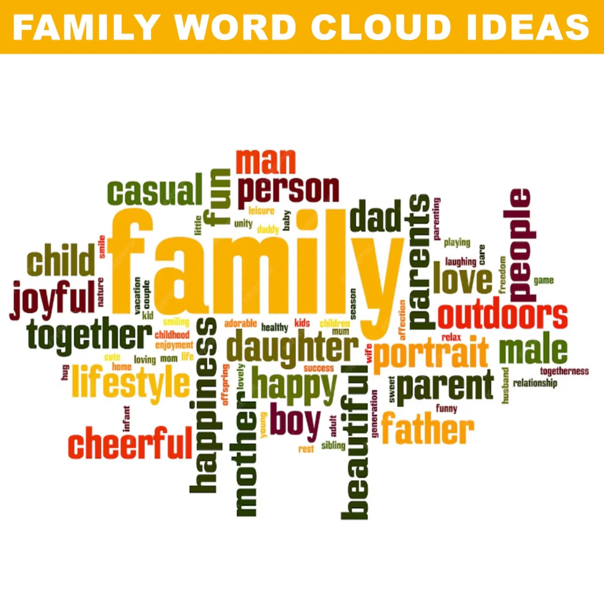 family word cloud