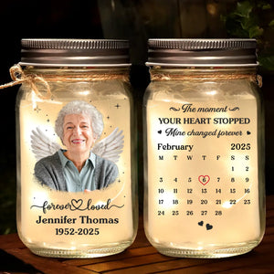 Custom Photo Mason Jar Light - Personalized Memorial Sympathy Gifts For Loss Of Mom, Dad - Your Memory Lives With Us