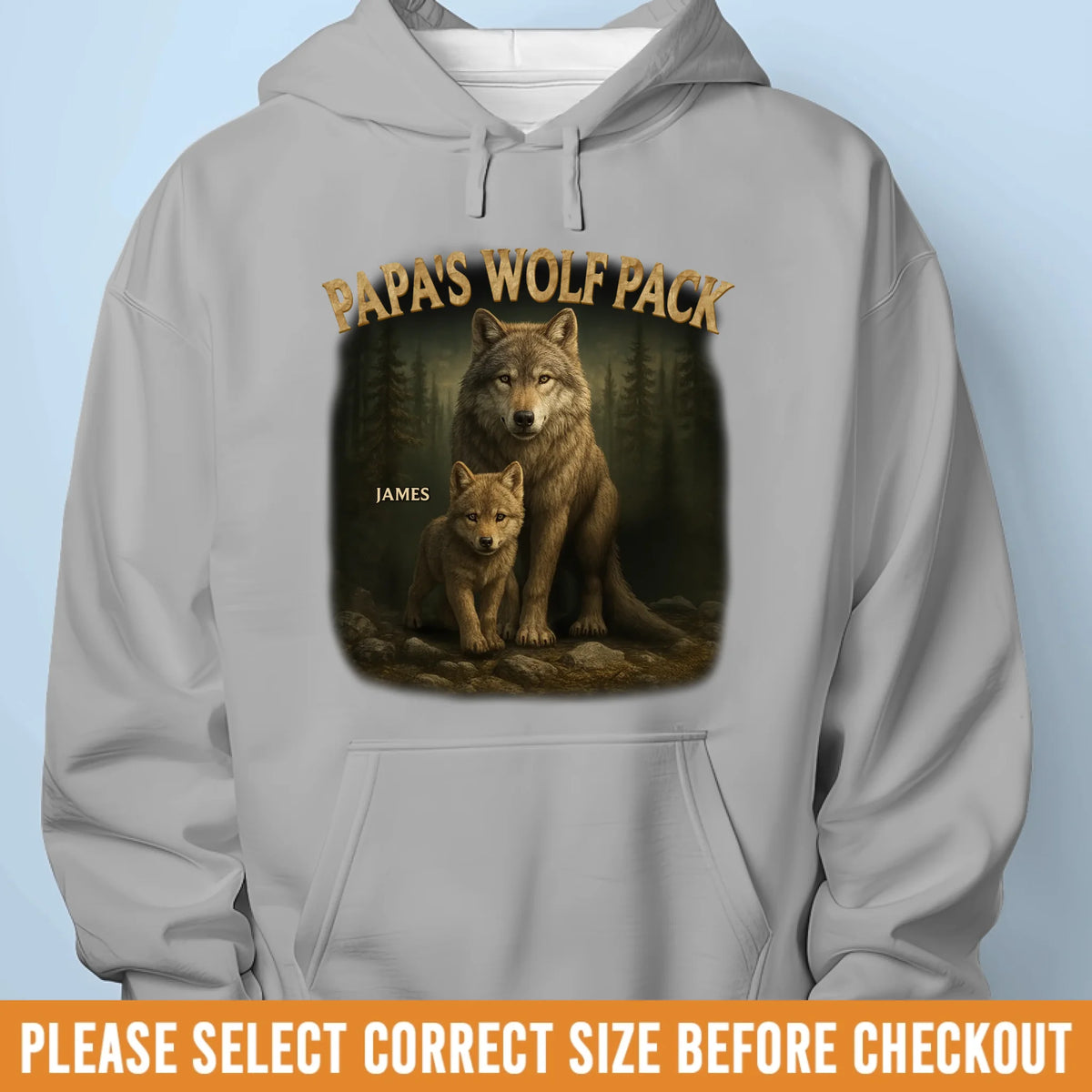 Custom Unisex T-shirt, Premium T-shirt, Hoodie - Personalized Father's Day Birthday Gifts For Dad, Grandpa - Papa’s Wolf Pack