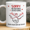Custom 3D Inflated Effect Printed Mug - Personalized Anniversary Wedding Gifts For Husband And Wife, Him And Her - Our Love Starts With Coffee