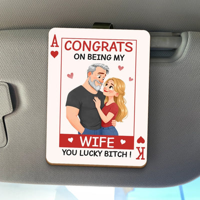 Custom Car Visor Clip - Personalized Anniversary Wedding Gifts For Husband And Wife, Him And Her - You And Me Always