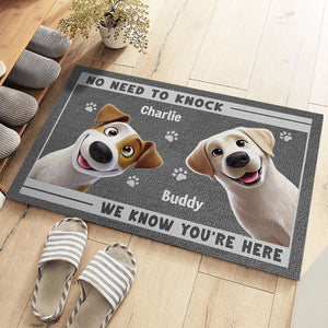 Custom Home Decor Decorative Mat - Personalized Birthday Gifts For Dog Cat Lovers, Dog Dad And Mom, Cat Owners - Paws Before People In This Happy Home