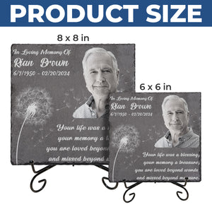 Custom Photo Your Spirit Will Always Be With Me - Memorial Personalized Custom Square Shaped Memorial Stone - Sympathy Gift For Family Members