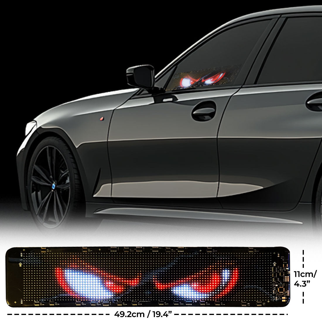 Glow On The Go, Car Led Light Banner - Gift For Family Members, Best Friends, BFF, Husband Wife