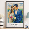 Custom Photo Vertical Poster - Personalized Anniversary Wedding Gifts For Husband And Wife, Him And Her - Just Us, Just Love