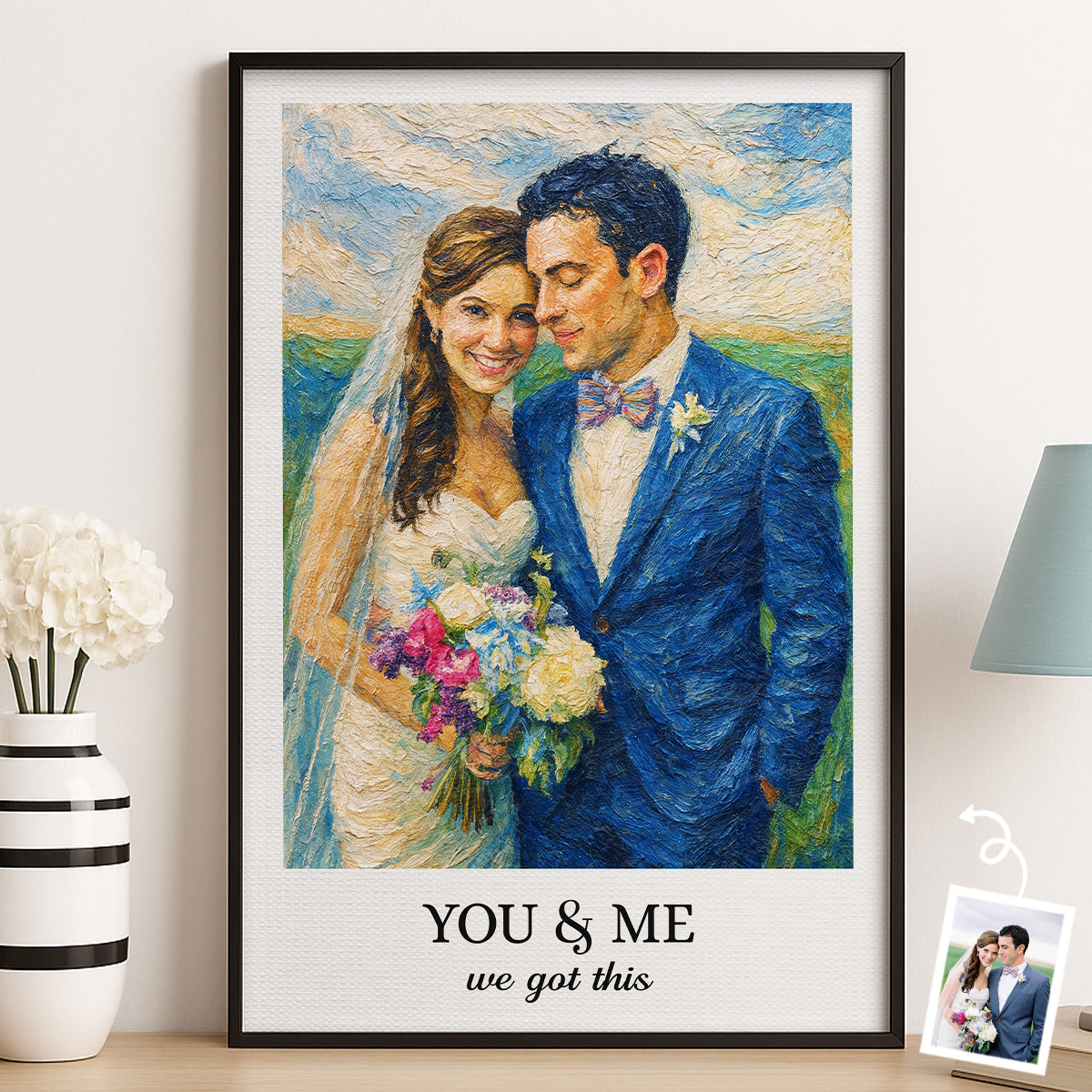 Custom Photo Vertical Poster - Personalized Anniversary Wedding Gifts For Husband And Wife, Him And Her - Just Us, Just Love