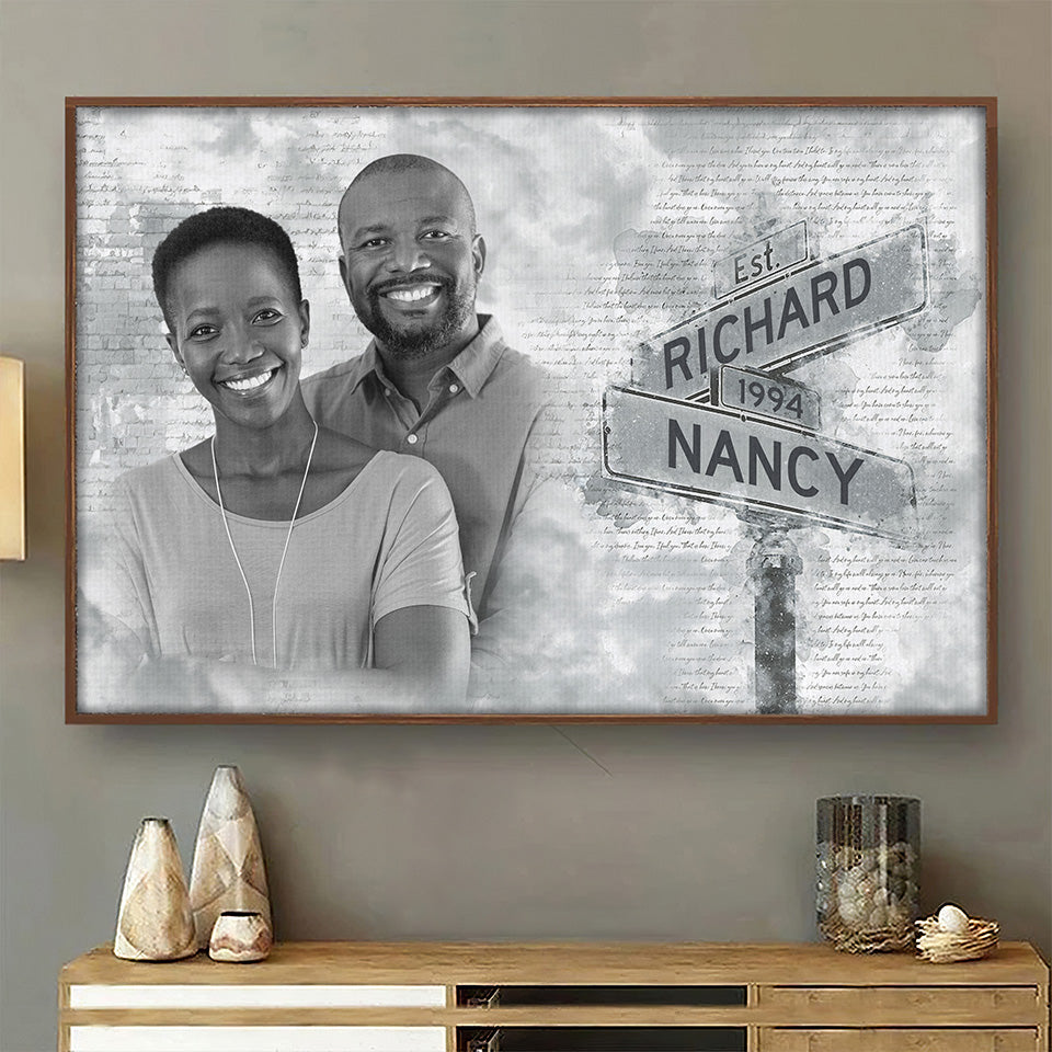Custom Photo I Love You - Couple Personalized Custom Horizontal Poster - Gift For Husband Wife, Anniversary