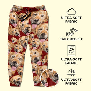 Custom Photo Puppies Are Forever - Dog & Cat Personalized Custom Unisex Sweatpants - Christmas Gift For Pet Owners, Pet Lovers