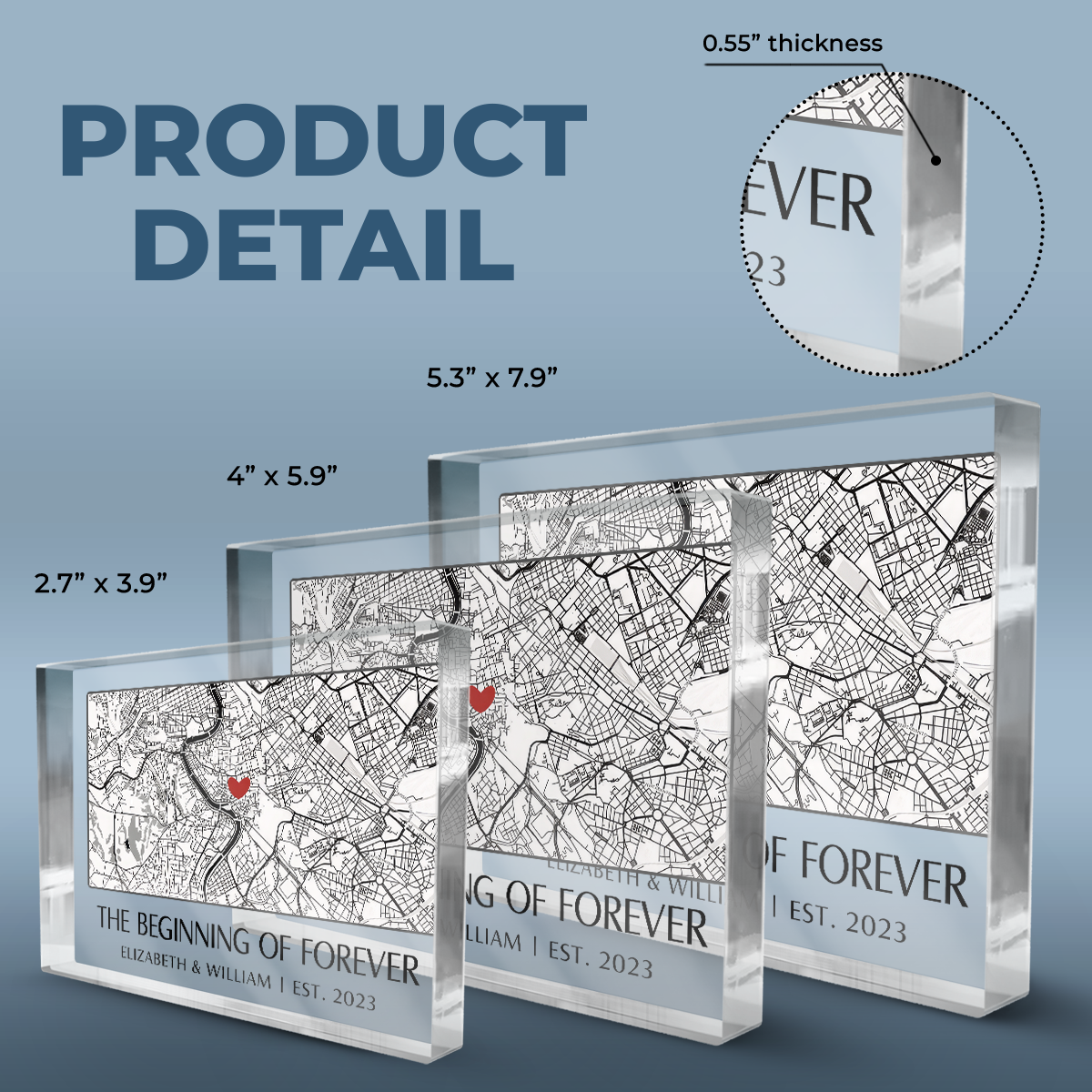 Where It All Began - Couple Personalized Custom Rectangle Shaped Acrylic Plaque - Gift For Husband Wife, Anniversary