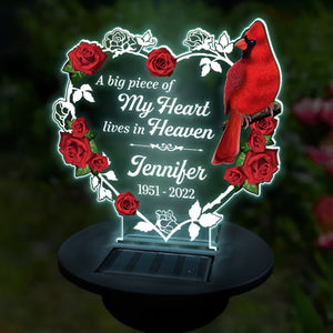 Cardinals Appear When Angels Are Near - Memorial Personalized Custom Garden Solar Light - Sympathy Gift For Family Members