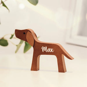Personalized Custom Wooden Pet Carvings - Furry Friends Make The Best Family - Gift For Pet Lovers - Wood Sculpture Table Ornaments, Carved Wood Decor