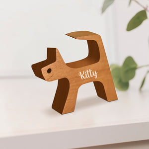 Personalized Custom Wooden Pet Carvings - Furry Friends Make The Best Family - Gift For Pet Lovers - Wood Sculpture Table Ornaments, Carved Wood Decor