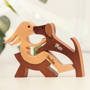 Custom Shaped Wooden Art Puzzle - Personalized Birthday Gifts For Dog Cat Lovers, Dog Dad And Mom, Cat Owners - Cuteness Overload, Wood Sculpture Table Ornaments, Carved Wood Decor