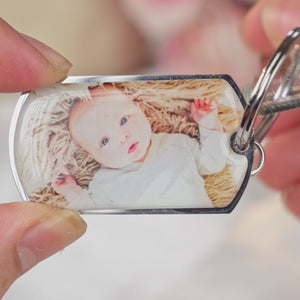 Custom Photo My Mom Is The Best - Family Personalized Custom Keychain - Mother's Day, Baby Shower Gift, Gift For First Mom