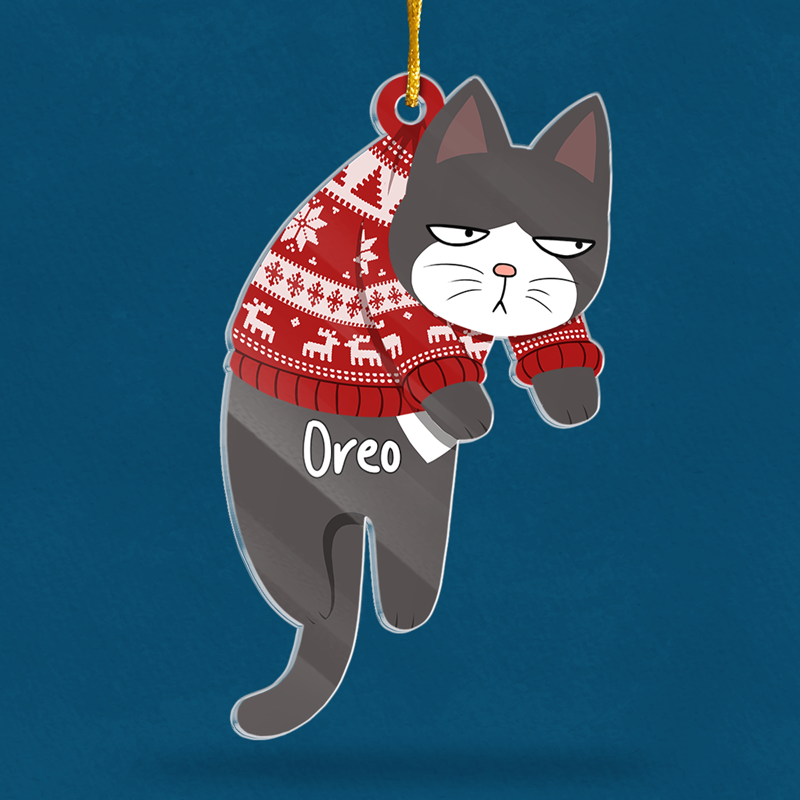 All I Want For Christmas Is A Cat By My Side - Cat Personalized Custom Ornament - Acrylic Custom Shaped - Christmas Gift For Pet Owners, Pet Lovers