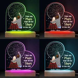 You Are All My Stars - Couple Personalized Custom Heart Shaped 3D LED Light - Gift For Husband Wife, Anniversary