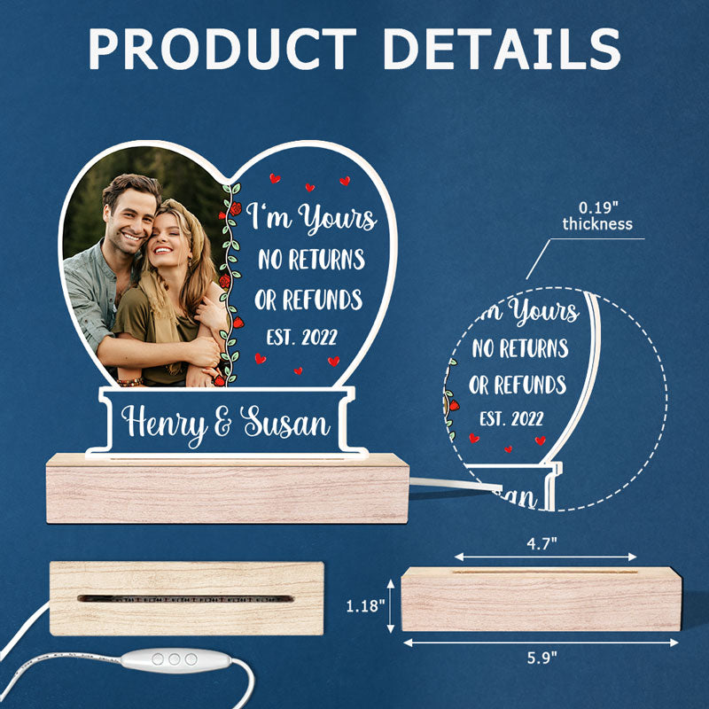 Custom Photo You And Me We Got This - Couple Personalized Custom Shaped 3D LED Light - Gift For Husband Wife, Anniversary