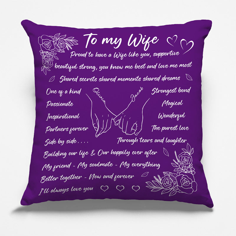 Better Together Now And Forever - Couple Personalized Custom Pillow - Gift For Husband Wife, Anniversary