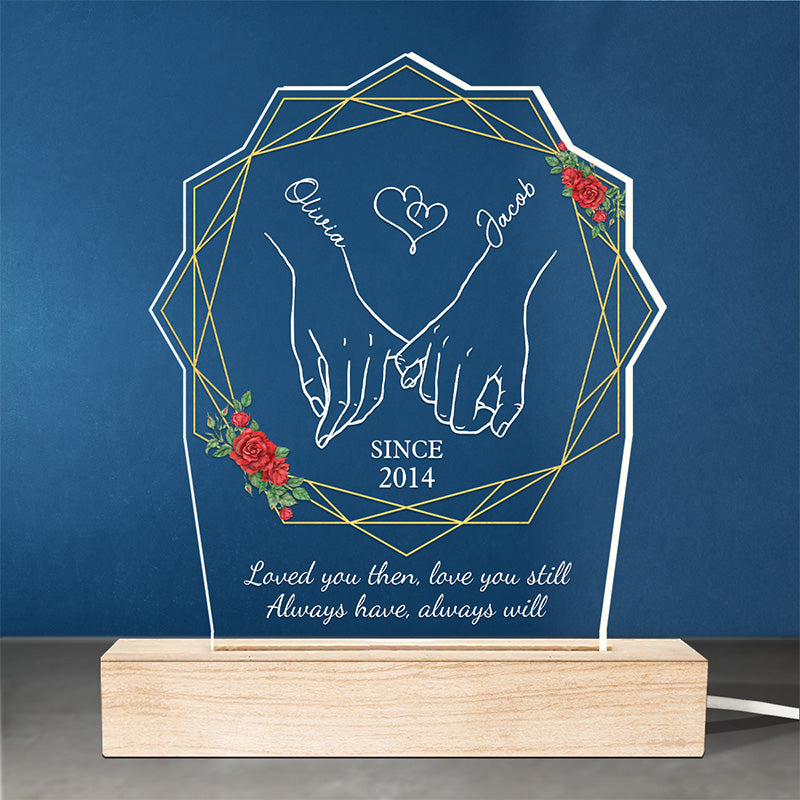 From Our First Kiss Till Our Last Breath - Couple Personalized Custom Shaped 3D LED Light - Gift For Husband Wife, Anniversary