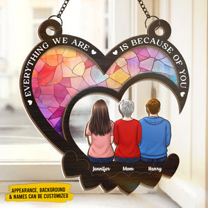 You Will Always Be My Little Girl - Family Personalized Window Hanging Suncatcher - Mother's Day, Gift For Mom