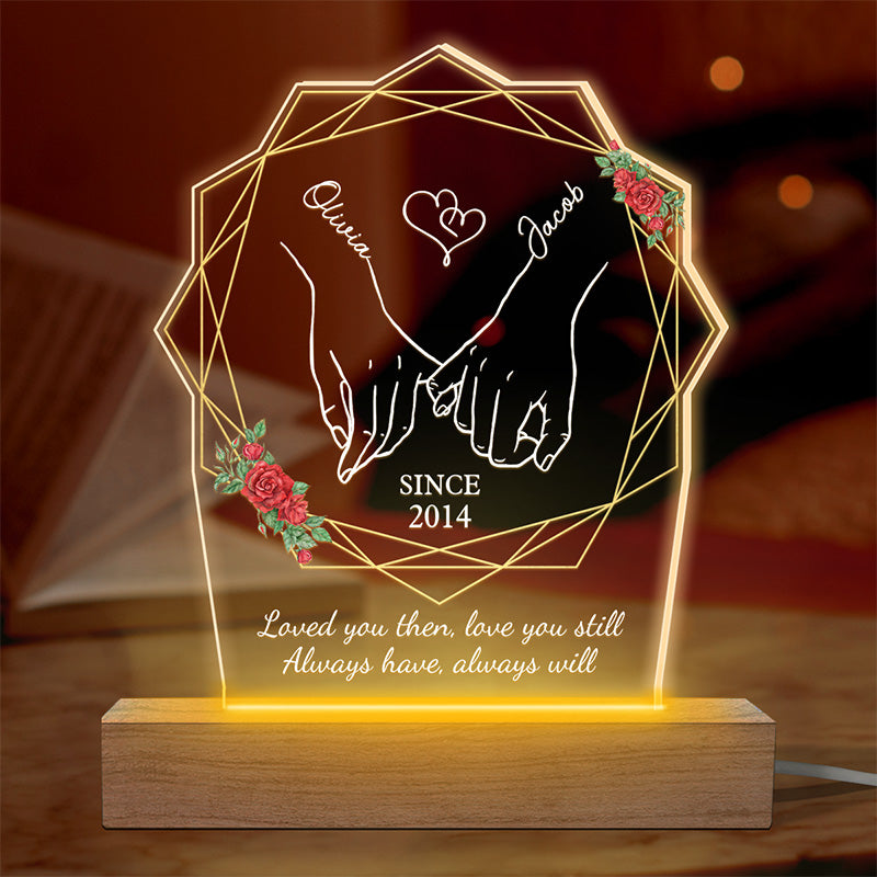 From Our First Kiss Till Our Last Breath - Couple Personalized Custom Shaped 3D LED Light - Gift For Husband Wife, Anniversary
