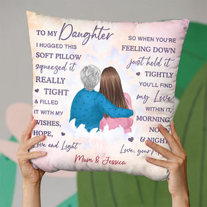 My Wishes Hope Love And Light - Family Personalized Custom Pillow - Birthday Gift From Mom
