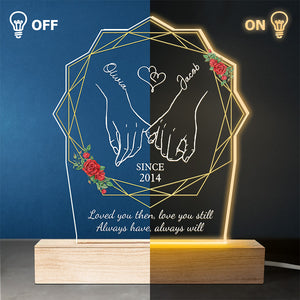 From Our First Kiss Till Our Last Breath - Couple Personalized Custom Shaped 3D LED Light - Gift For Husband Wife, Anniversary