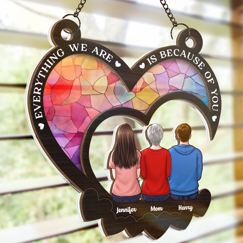 You Will Always Be My Little Girl - Family Personalized Window Hanging Suncatcher - Mother's Day, Gift For Mom