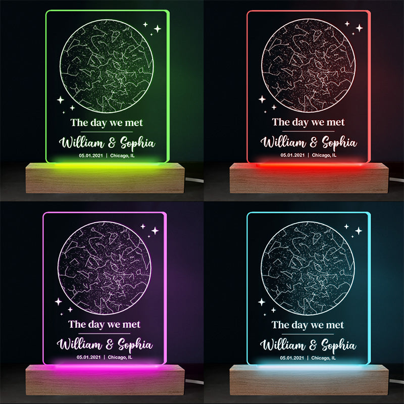 Our Forever Began - Couple Personalized Custom Shaped 3D LED Light - Gift For Husband Wife, Anniversary