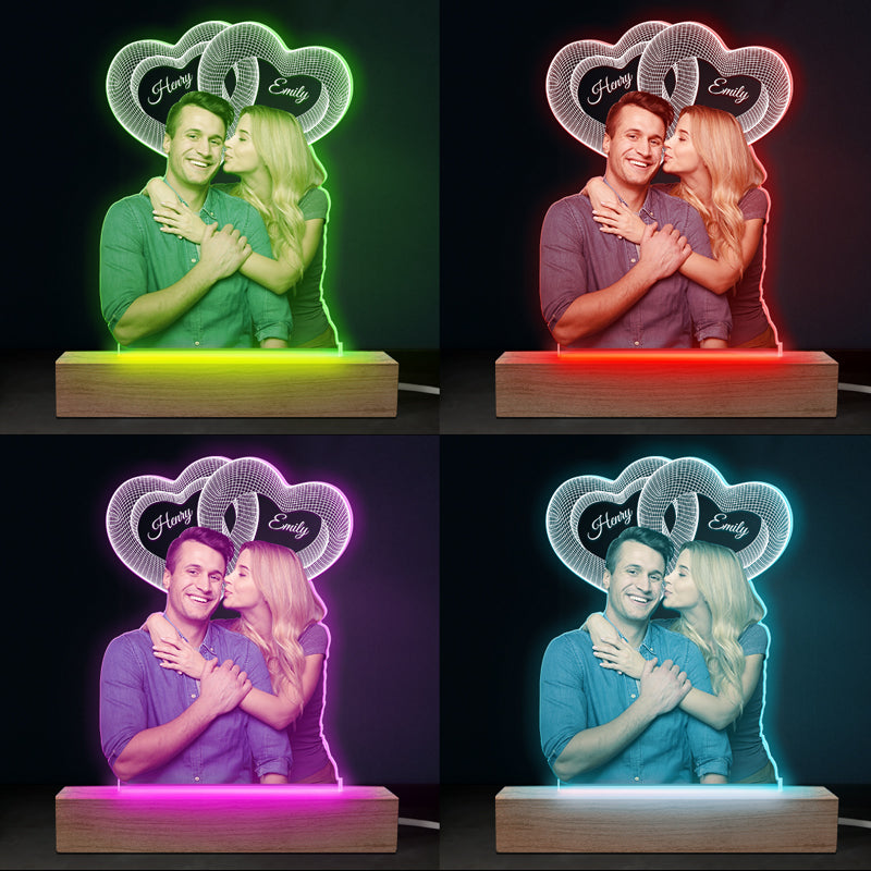 Custom Photo I Still Totally Want You To The End - Couple Personalized Custom Shaped 3D LED Light - Upload Photo Gift For Husband Wife, Anniversary