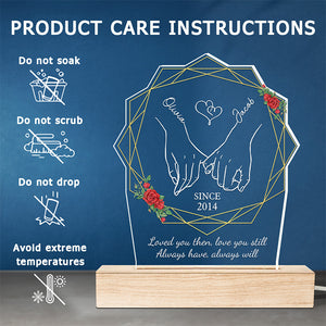 From Our First Kiss Till Our Last Breath - Couple Personalized Custom Shaped 3D LED Light - Gift For Husband Wife, Anniversary