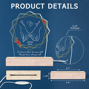 From Our First Kiss Till Our Last Breath - Couple Personalized Custom Shaped 3D LED Light - Gift For Husband Wife, Anniversary