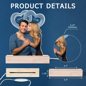 Custom Photo I Still Totally Want You To The End - Couple Personalized Custom Shaped 3D LED Light - Upload Photo Gift For Husband Wife, Anniversary