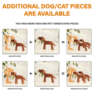 Custom Shaped Wooden Art Puzzle - Personalized Birthday Gifts For Dog Cat Lovers, Dog Dad And Mom, Cat Owners - Cuteness Overload, Wood Sculpture Table Ornaments, Carved Wood Decor