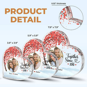 No Return Or Refund, I'm Yours - Couple Personalized Custom Heart Shaped Acrylic Plaque - Upload Image, Gift For Husband Wife, Anniversary