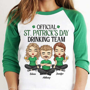 Official St. Patrick's Day Drinking Team - Personalized St. Patrick's Day Unisex Raglan Shirt.