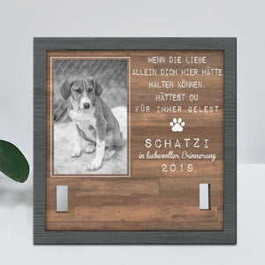 Beste Freunde Treten In Unser Leben Und Hinterlassen Pfotenabdrücke In Unseren Herzen - Memorial Personalized Custom Pet Loss Sign, Collar Frame - Upload Image, Sympathy Gift, Gift For Pet Owners, Pet Lovers German