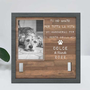 I Migliori Amici Entrano Nelle Nostre Vite E Lasciano Impronte Nei Nostri Cuori - Memorial Personalized Custom Pet Loss Sign, Collar Frame - Upload Image, Sympathy Gift, Gift For Pet Owners, Pet Lovers Italian