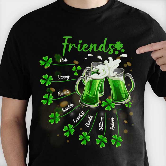 Good Friends Wine Together - Gift For St. Patrick's Day, Personalized T-shirt, Hoodie.