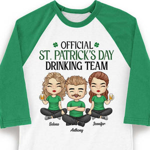 Official St. Patrick's Day Drinking Team - Personalized St. Patrick's Day Unisex Raglan Shirt.